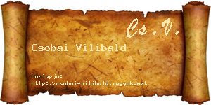 Csobai Vilibald névjegykártya